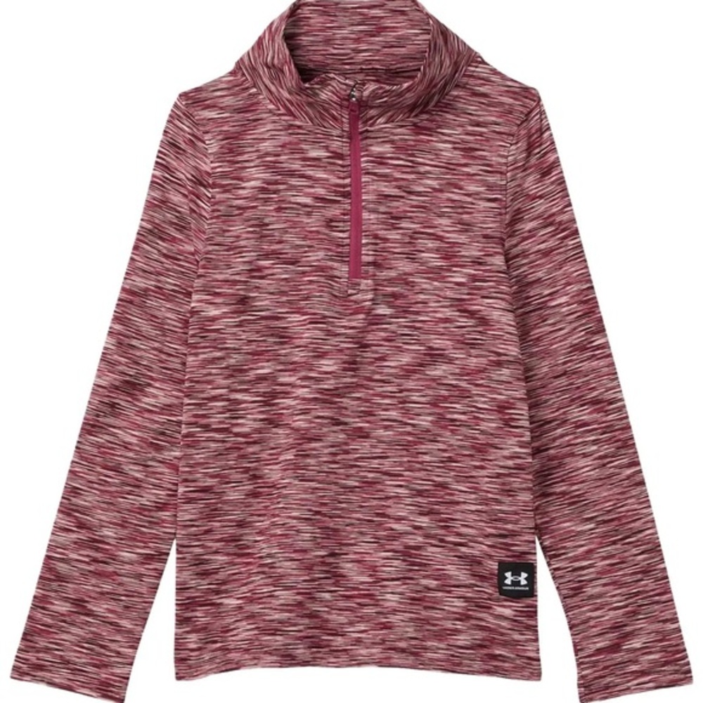 Under Armour Burgundy Heathered Quarter-Zip Top